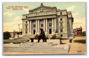 Lincoln Monument and Court House Newark New Jersey NJ Unused DB Postcard W11