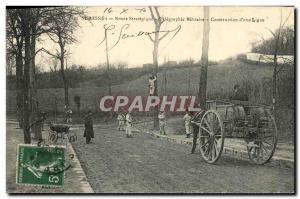 Old Postcard Suresnes Eoute Telegraphie Strategic Military Construction Army ...