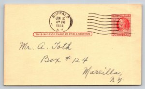 1954 Buffalo NY Helen's Restaurant Meeting Invitation Postal Card