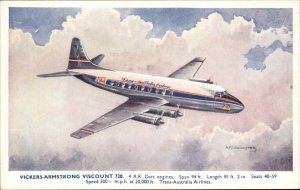 Bannister Vickers-Armstrong Viscount 720 Trans-Australia Airlines Airplane PC