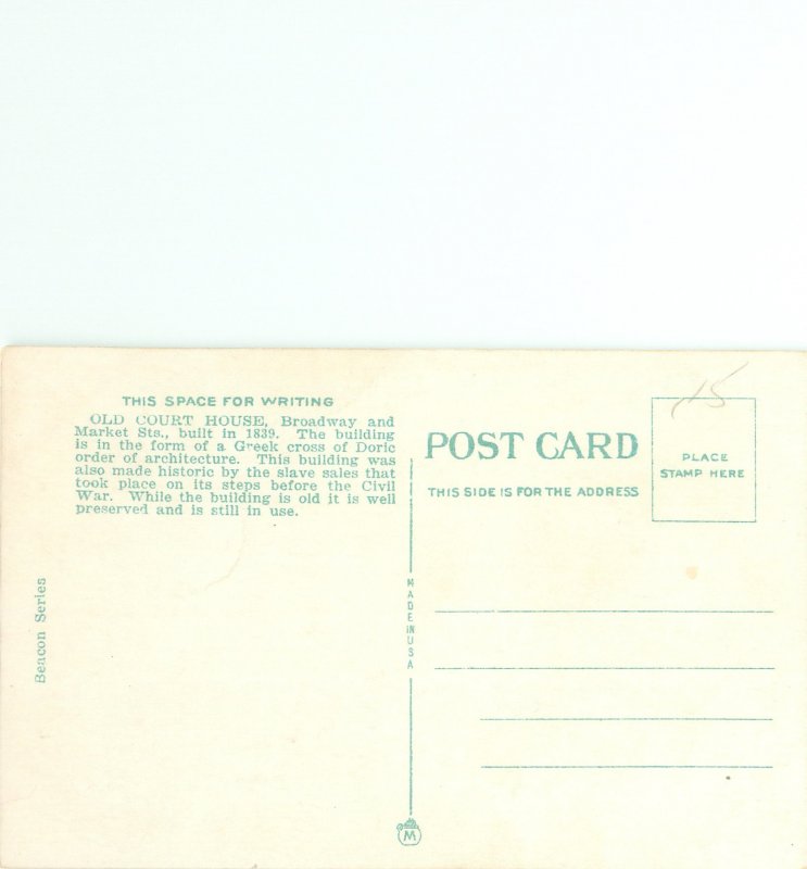 St. Louis, MO Old Courthouse Broadway & Market Streets, Postcard