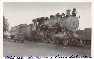 E50/ Chicago & Eastern Illinois Real Photo RPPC Postcard  c40s Locomotive