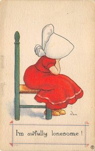 Girl on chair Sunbonnet Artist Wall 