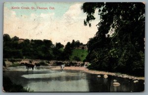 Postcard St. Thomas ON c1910 Kettle Creek CDS Duplex Marine Post Office Cancel