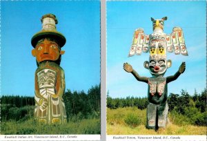 2~4X6 Postcards Vancouver Island, BC Canada  KWAKIUTL INDIAN ART & TOTEM