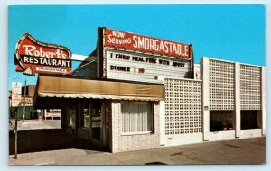 DUBUQUE, Iowa IA ~ Roadside ROBERTS SMORGASTABLE Restaurant 1960s  Postcard