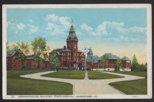 Pennsylvania NORRISTOWN Administration Building, State Hospital pm1929 ~ WB