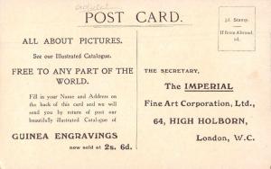 Woman with Dogs Imperial Fine Art Corp Advertising Antique Postcard J72953