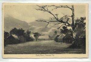 fiji islands, NAMOSI, Native Village Early Morning (1930s) Co Operative No. 114