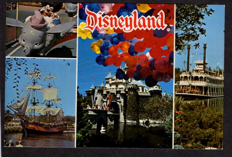 CA Disneyland Dumbo Ship Castle Amusement Park  Anaheim California Postcard