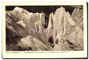 Old Postcard Chamonix Ice Pyramids at Glaseir Bossons