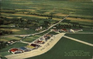 St Louis Missouri MO Municipal Airport Lambert Field Vintage Postcard