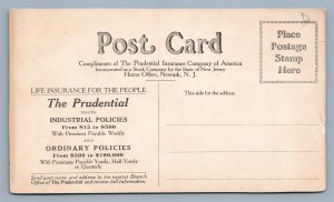 PRUDENTIAL LIFE INSURANCE CO. of AMERICA NEWARK NJ ADVERTISING ANTIQUE POSTCARD