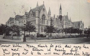 NOTTINGHAM ENGLAND~ FREE LIBRARY~1902 PHOTO POSTCARD