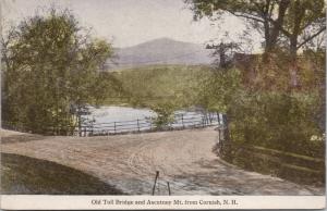 Bridge & Ascutney Mountain Cornish NH New Hampshire Frank Swallow Postcard E42