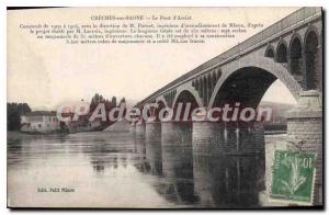 Postcard Old Creches Sur Saone The Arciat Bridge