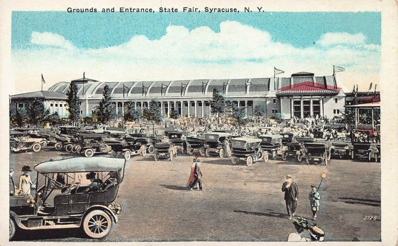 Grounds and Entrance, State Fair, Syracuse, New York, Early Postcard, Unused