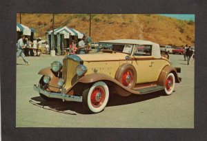CA 1934 Packard Convertible Coupe Auto Automobile Covina California Postcard
