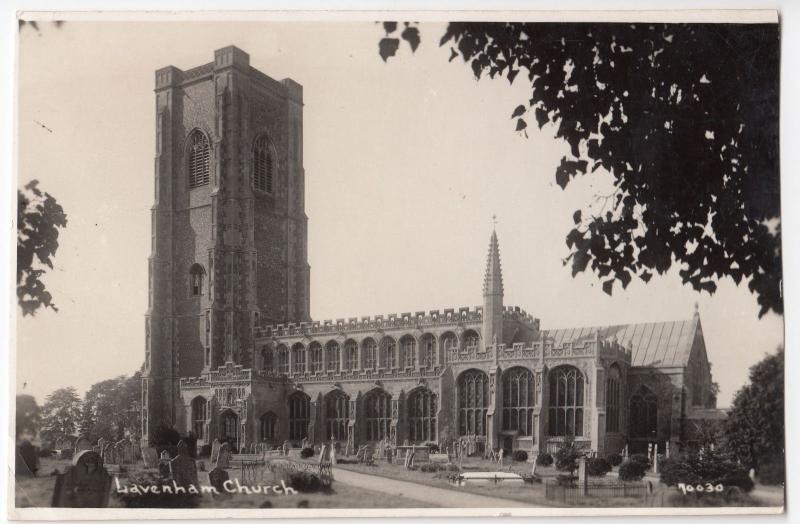 Suffolk; Lavenham Church RP PPC, Unposted, Approx 1920's 