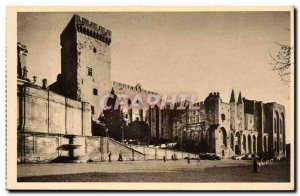 Old Postcard Avignon Popes' Palace Facade principale