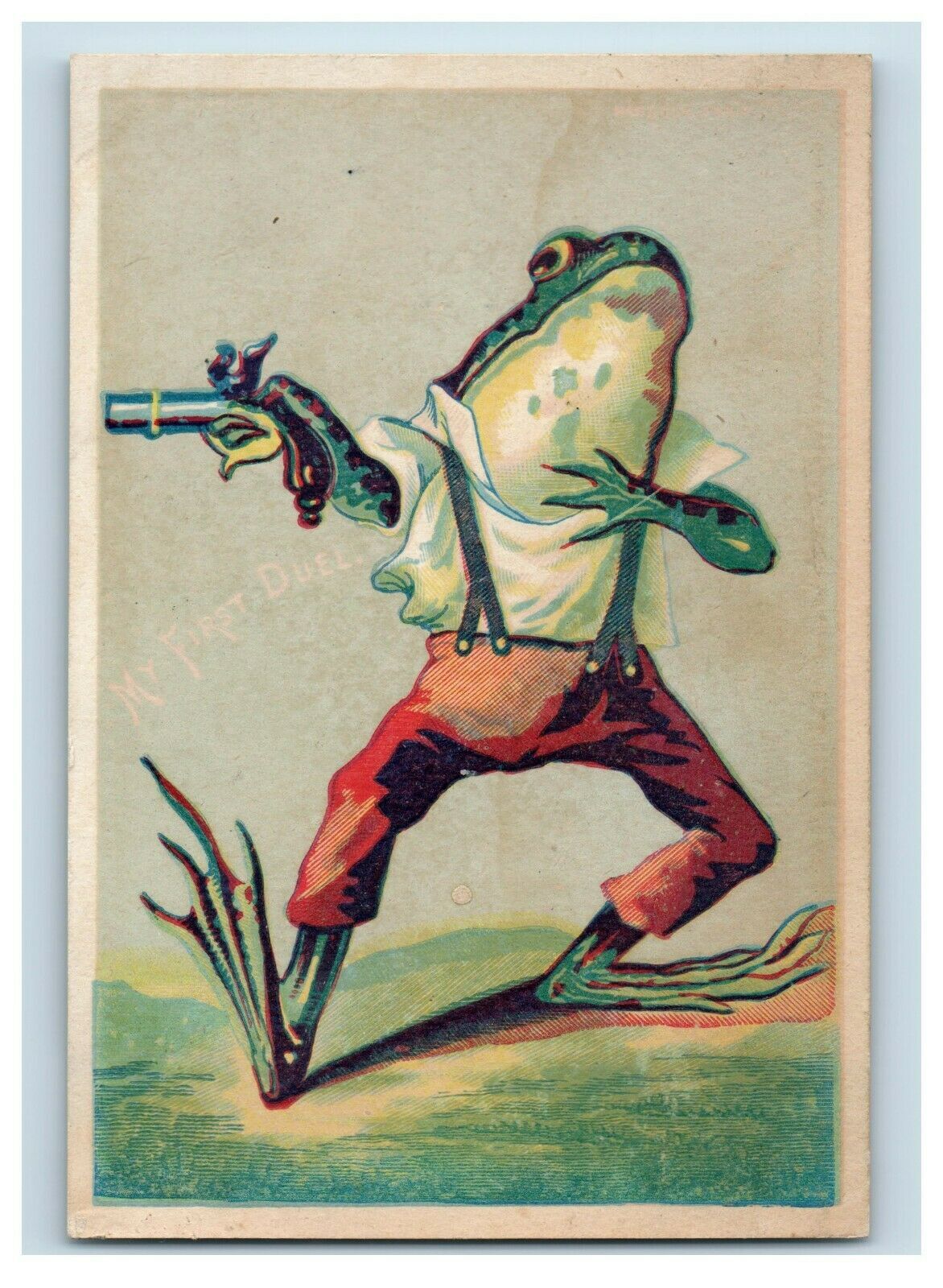 Frog With A Pipe: 8x10 Art Print 
