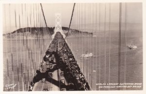 California The San Francisco-Oakland Bay Bridge Real Photo