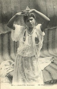 PC CPA ETHNIC NUDE FEMALE, JEUNE FILLE MAURESQUE, VINTAGE POSTCARD (b18993)