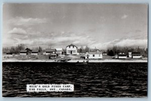 Ear Falls Ontario Canada Postcard Weir's Gold Pines Camp c1950's RPPC Photo