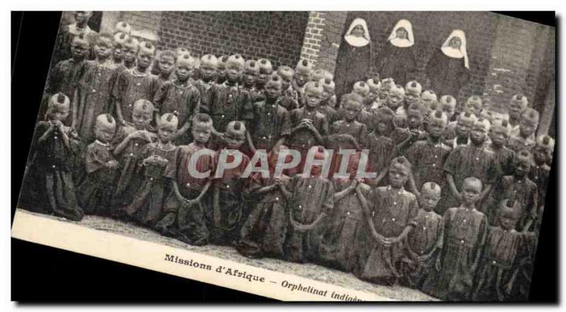 Old Postcard Negro Missions & # 39Afrique native Orphanage