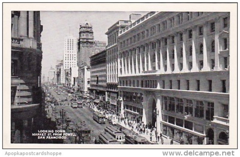 California San Francisco Looking Down Market Saint From Powell