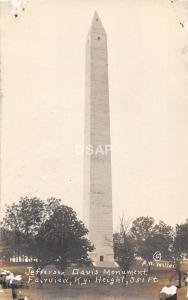 C40/ Fairview Kentucky Ky Real Photo RPPC Postcard c'20 Jefferson Davis Monument