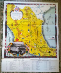 1930's Gran Hotel Ancira Monterrey Mexico MAP~ Map of Mexico and Monterrey