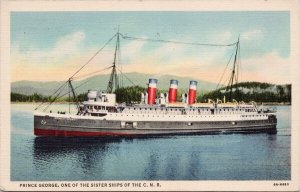 SS 'Prince George' Ship c1937 McRae Bros and Wrathall's Linen Postcard H58