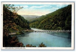 c1920 Lake Gordon Bridge River Cumberland Maryland MD Vintage Antique Postcard