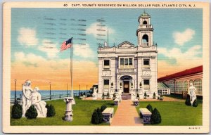 1939 Capt. Young Residence Million Dollar Pier Atlantic City NJ Posted Postcard