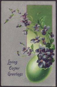 Loving Easter Greetings,Egg,Flowers Postcard