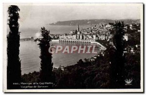 Old Postcard Menton and Cap Martin View from Garavan