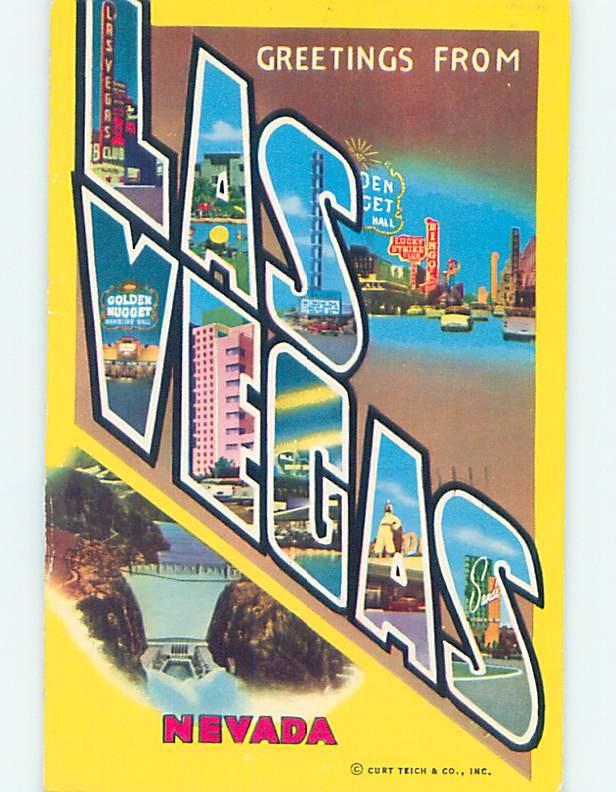 Pre-1980 BIG LETTERS Las Vegas Nevada NV ho6859