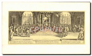 Old Postcard Jacques Callot The great miseries of war the distribution of rew...