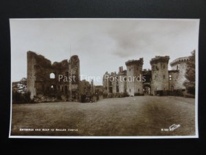 Wales RAGLAN CASTLE Entrance & Keep - Old RP Postcard by W. Scott R551