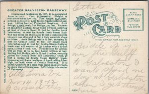 Postcard Railroad Greater Galveston Causeway