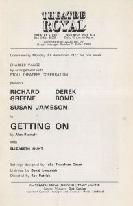 Richard Greene Robin Hood TV Series Norwich Vintage Theatre Programme