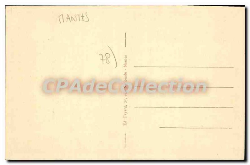 Old Postcard Mantes The Old, After A Engraving Old