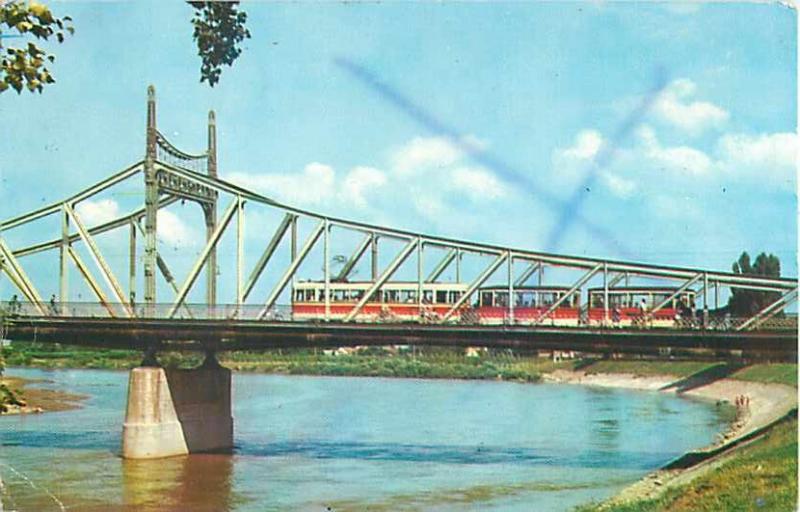 Arad Romania Bridge over Mures River Chrome