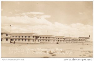 Barracks Looking Down Wyoming Avenue Ft Francis E Warren Wyoming Real Photo