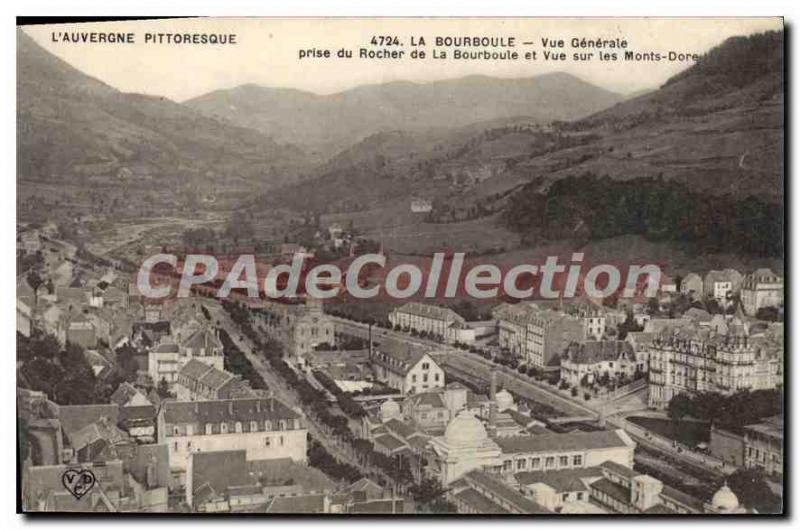 Old Postcard La Bourboule Vue Generale Jack Du Rocher De La Bourboule