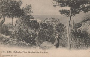 France Postcard - Eze - Entre Les Pins - Route De La Corniche  T10356