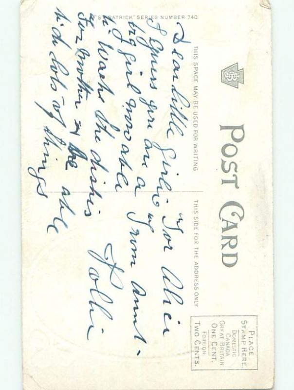 Divided-Back ST. PATRICK'S DAY SCENE Great Postcard W8158