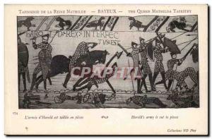 Calvados - Bayeux - Queen Mathilde Tapestry L & # 39Armee Harold is in pieces...