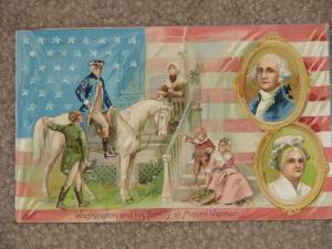 George Washington & His Family at Mount Vernon, by Tuck, unused vintage card